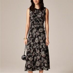 NEW J.Crew Veranda Dress in Floral Print size 18 CP157 $238 Midi Ruched waist